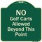 Signmission Designer Series-No Golf Carts Allowed, Green Heavy-Gauge Aluminum, 18" x 18", G-1818-9807 A-DES-G-1818-9807 - alternate 1